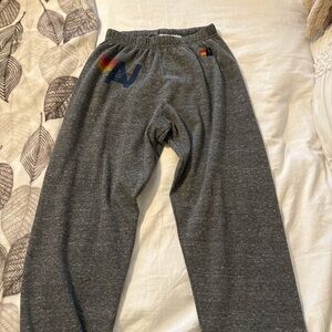 Aviator nation logo charcoal sweatpants